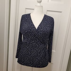 NWT Petite Assembly Vneck Faux Wrap Knit Top Size LP